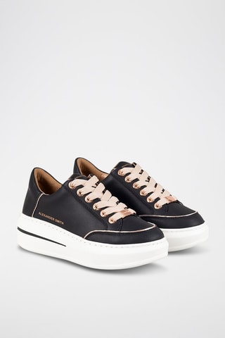Leren Platform Sneakers Lancaster - Zwart