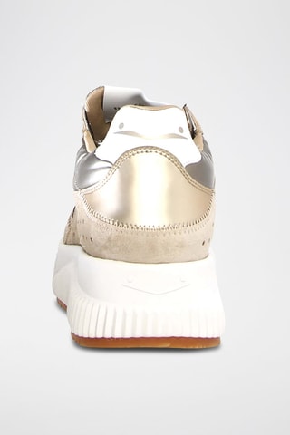 Nubuck Platform Sneakers Lana - Beige en lichtgrijs