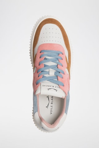 Leren Sneakers Laura- Bruin en Donkergrijs
