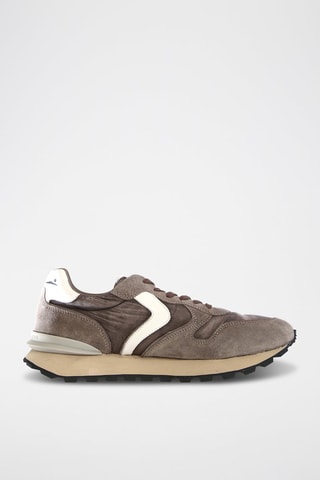 Leren Sneakers Paris Racer - Lichtgrijs