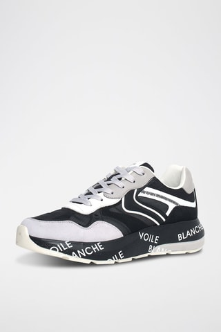 Leren Sneakers Shine - Grijs en Zwart