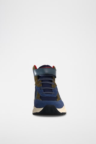 Hoge Nubuck Sneakers - Marineblauw