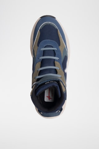 Hoge Nubuck Sneakers - Marineblauw