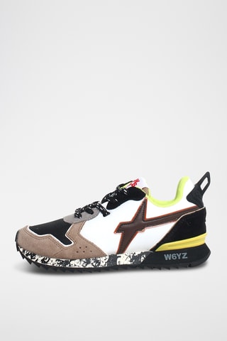 Nubuck Sneakers - Taupe en Zwart