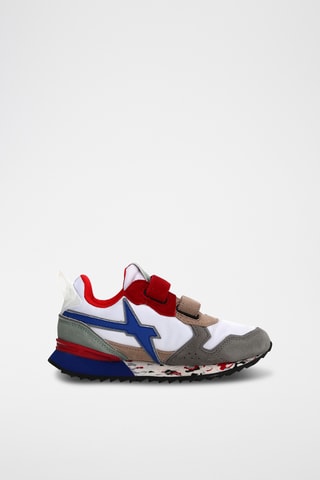 Nubuck Sneakers - Grijs en Wit