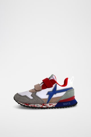 Nubuck Sneakers - Grijs en Wit