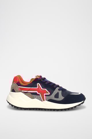 Baskets en nubuck - Bleu marine