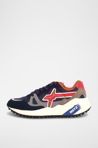Baskets en nubuck - Bleu marine