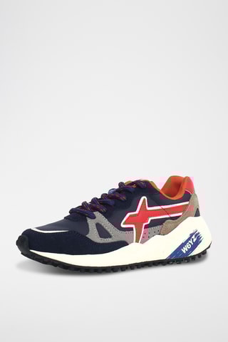 Baskets en nubuck - Bleu marine