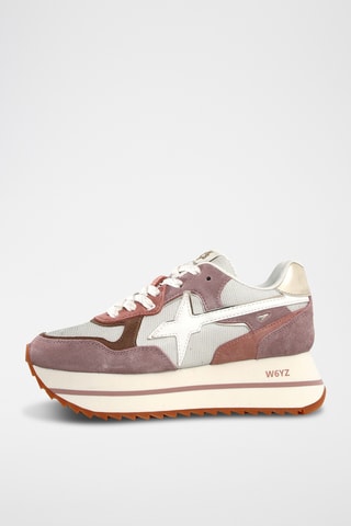 Nubuck Platform Sneakers - Grijs 