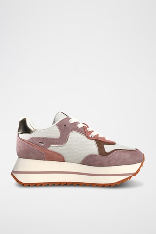 Nubuck Platform Sneakers - Grijs 