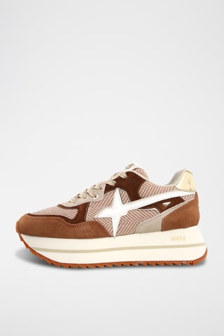 Nubuck Platform Sneakers - Bruin