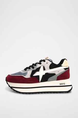 Nubuck Platform Sneakers - Bordeauxrood