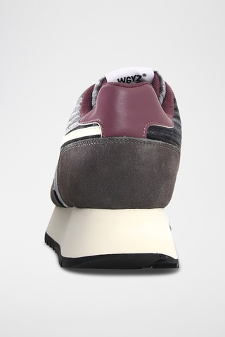 Nubuck Platform Sneakers - Antraciet