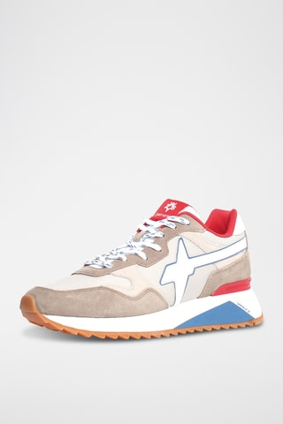 Nubuck Sneakers - Taupe en Grijs
