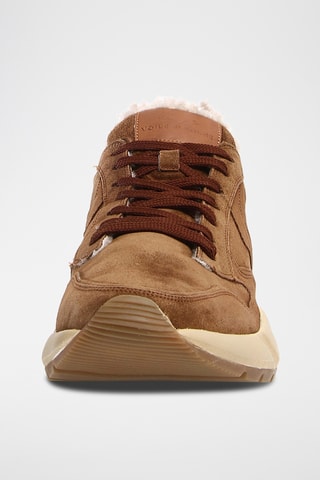 Nubuck Gevoerde Sneakers - Bruin
