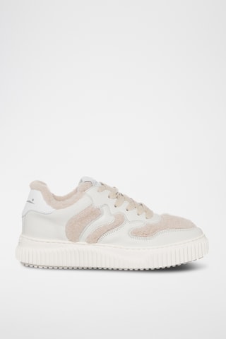 Leren Gevoerde Sneakers - Wit