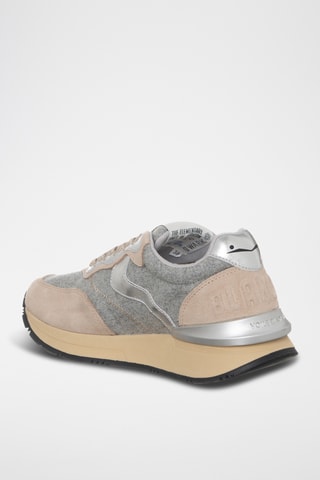 Leren Sneakers - Beige en Grijs