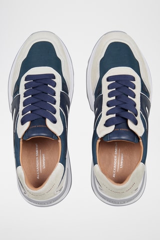 Sneakers - Marineblauw en Grijs