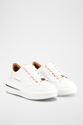 Leren Platform Sneakers - Wit