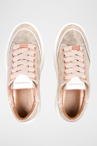 Leren Platform Sneakers - Roségoudkleurig