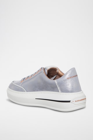 Leren Platform Sneakers - Blauwgrijs