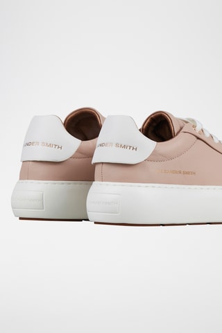 Leren Sneakers - Poederroze en Wit
