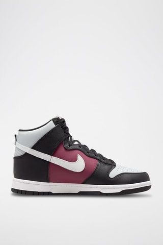 Dunk High en cuir - Noir et bordeaux