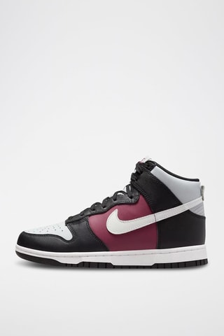 Dunk High en cuir - Noir et bordeaux