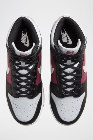Dunk High en cuir - Noir et bordeaux