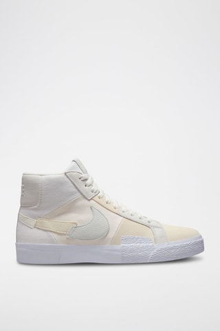 SB Zoom Blazer Mid Premium en cuir - Blanc - Nike