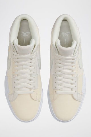 SB Zoom Blazer Mid Premium en cuir - Blanc - Nike