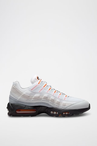 Nike Air Max 95 en cuir - Gris clair et orange