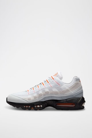 Nike Air Max 95 en cuir - Gris clair et orange