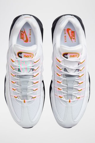 Nike Air Max 95 en cuir - Gris clair et orange