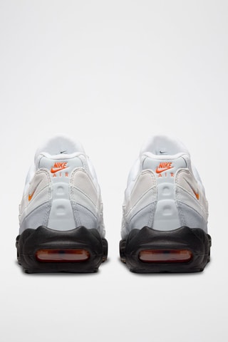 Nike Air Max 95 en cuir - Gris clair et orange