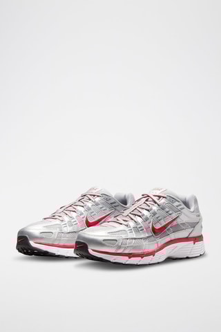 Nike P-6000 en cuir - Argenté et rouge