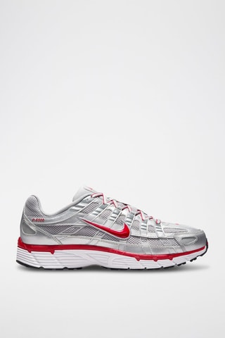 Nike P-6000 en cuir - Argenté et rouge