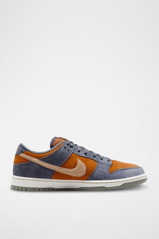SB Dunk Low Pro en nubuck - Gris et orange - Nike