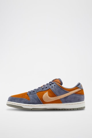 SB Dunk Low Pro en nubuck - Gris et orange - Nike