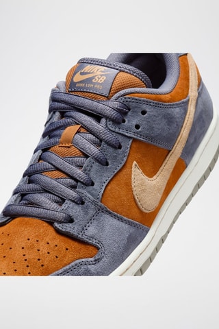 SB Dunk Low Pro en nubuck - Gris et orange - Nike