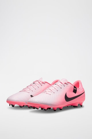 Tiempo Legend 10 Academy MG en cuir - Rose et noir - Nike