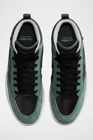 Leo Baker en cuir et satin - Vert - Nike