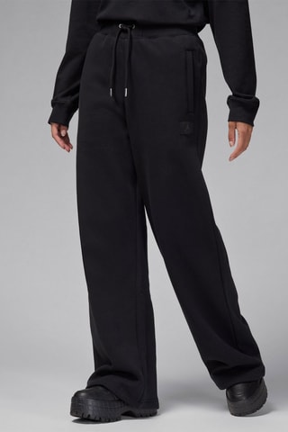 Pantalon ample polaire taille haute - Noir