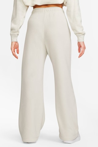 Pantalon wide legs polaire taille haute Plush Blanc