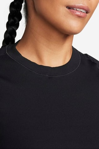 Crop top Zenvy Rib - Noir - Nike