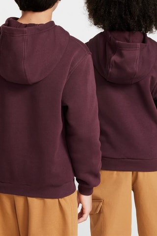 Sweat polaire à capuche - Bordeaux