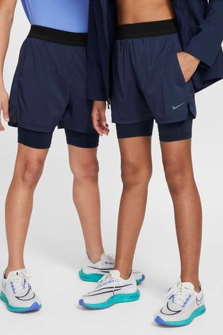 Short de fitness taille haute Multi Tech - Bleu marine - Nike