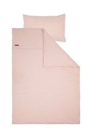 Capa de edredão - Rosa e branco - 70 x 100 cm