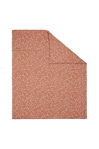 Capa de edredão - Vermelho-tijolo e cru - 70 x 100 cm
